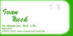 ivan muck business card